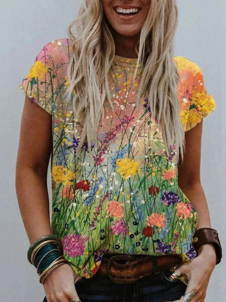 Carolina | Blumengemusterte Bluse für Damen