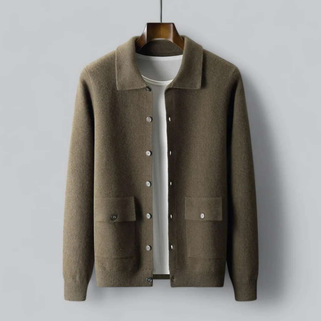Daunen Strickjacke mit Knopf für Herren