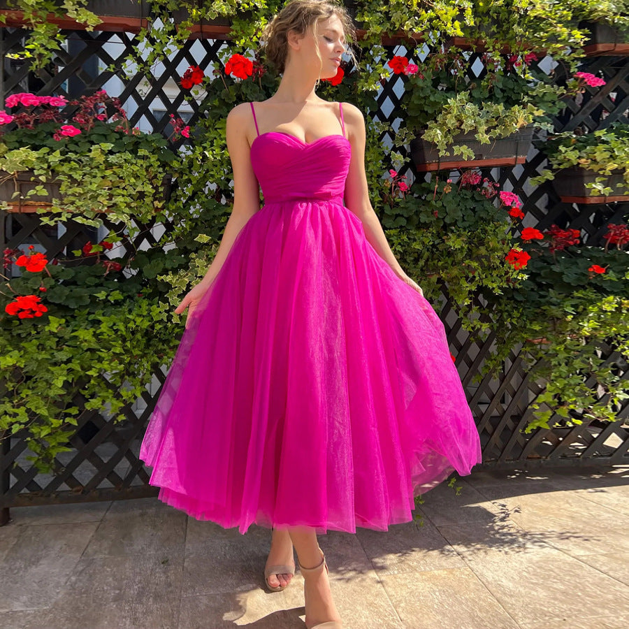 Sommer Kleid mit geknoteten Trägern für Damen