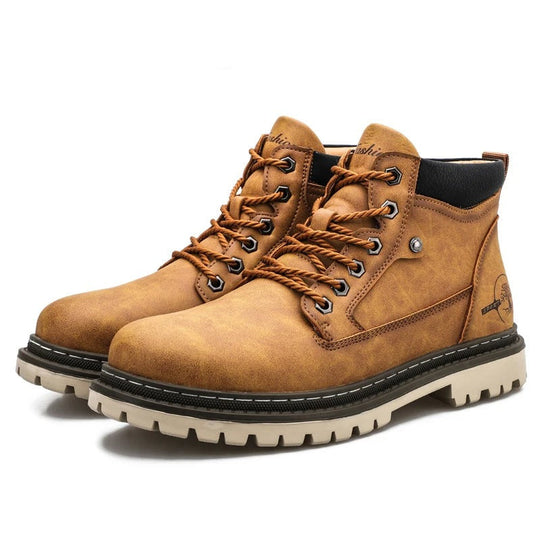 Agatho | Robuste PU-Lederstiefel für Herren