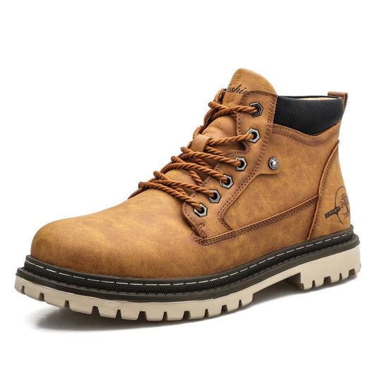 Agatho | Robuste PU-Lederstiefel für Herren