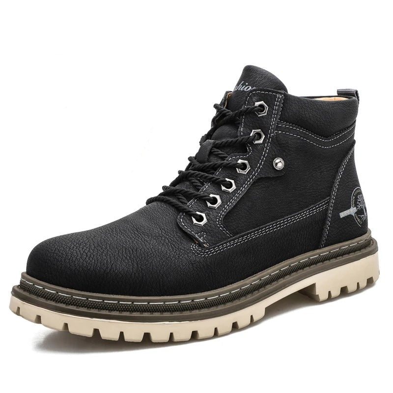 Agatho | Robuste PU-Lederstiefel für Herren