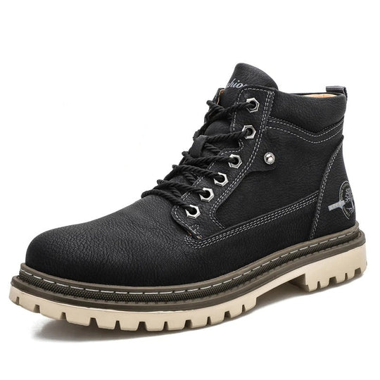 Agatho | Robuste PU-Lederstiefel für Herren