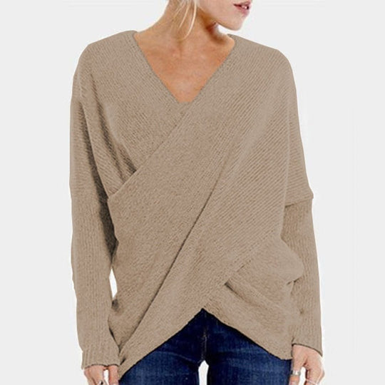 Alana | Trendiger Pullover mit Kreuzdetail für Damen
