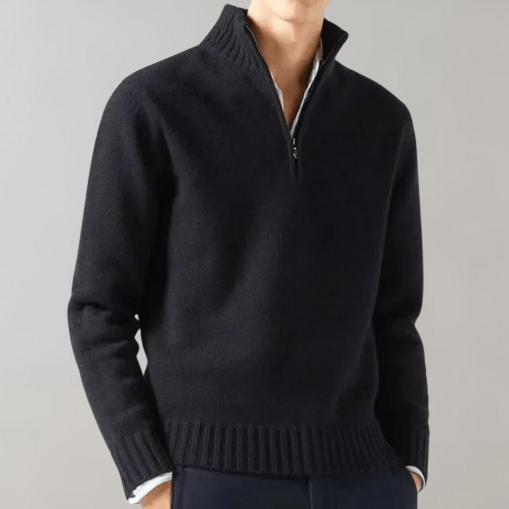 Albin | Klassischer Reißverschluss-Pullover für Herren