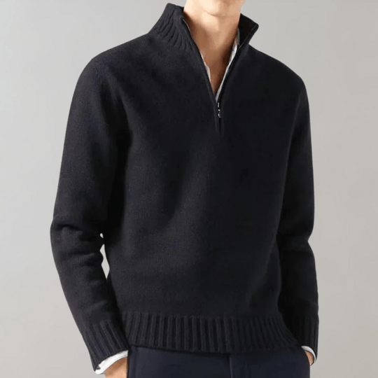 Albin | Klassischer Reißverschluss-Pullover für Herren