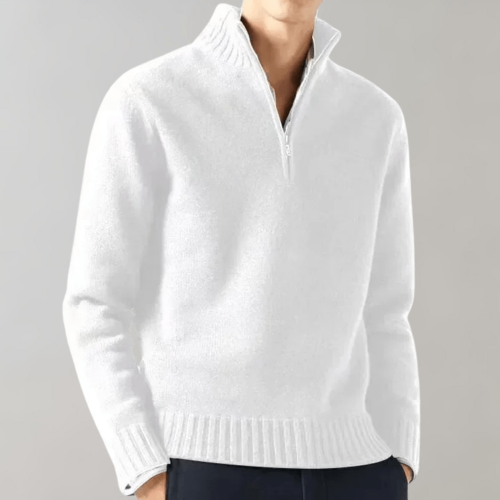 Albin | Klassischer Reißverschluss-Pullover für Herren