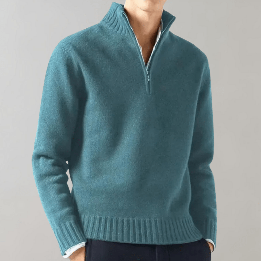 Albin | Klassischer Reißverschluss-Pullover für Herren