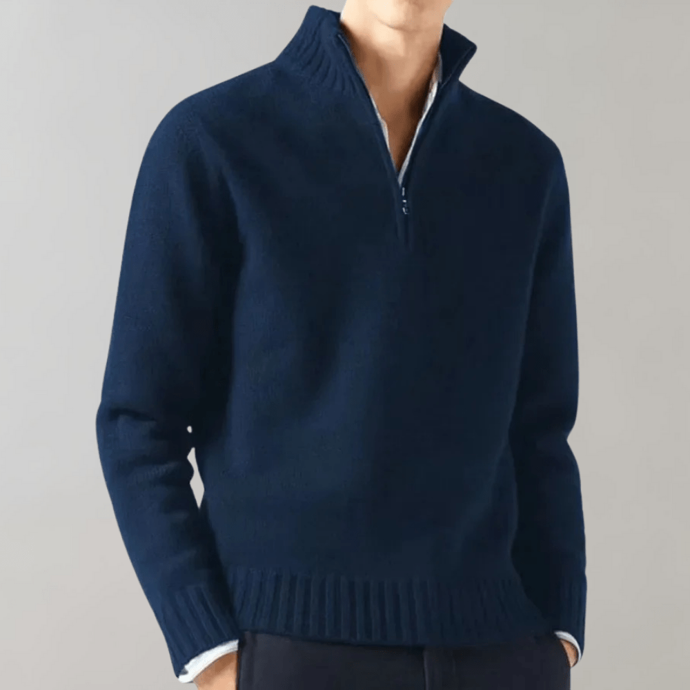 Albin | Klassischer Reißverschluss-Pullover für Herren