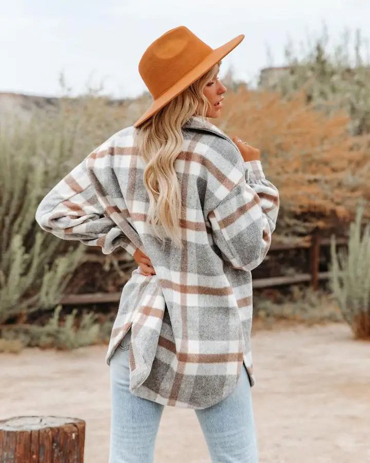 Alida | Rustikales Kariertes Overshirt für Damen