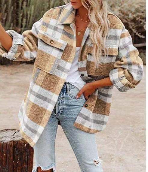 Alida | Rustikales Kariertes Overshirt für Damen