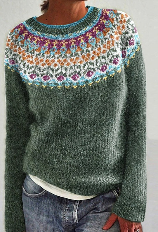 Almara | Gemütlicher Blumenstrick für Damen