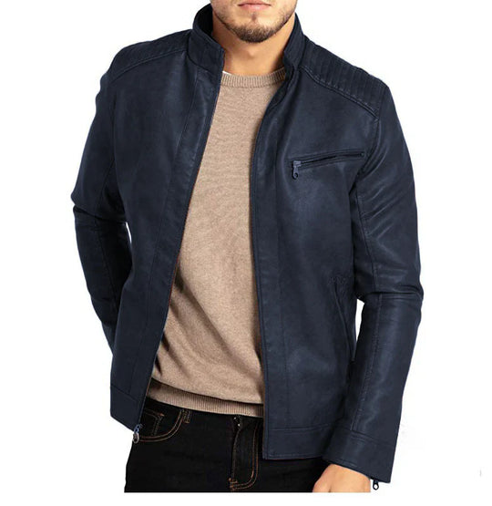 Alwinus | Winddichte Lederjacke für Herren