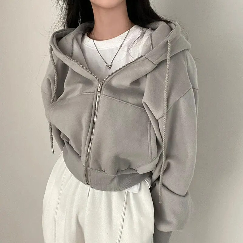 Amour | Gemütliche Zip-Up Kapuzenjacke für Damen