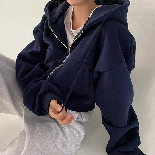 Amour | Gemütliche Zip-Up Kapuzenjacke für Damen