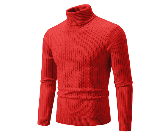 Anicho | Klassischer Rollkragenpullover für Herren