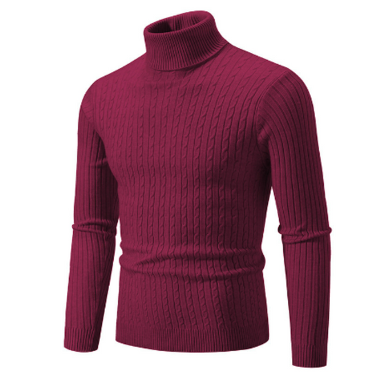 Anicho | Klassischer Rollkragenpullover für Herren