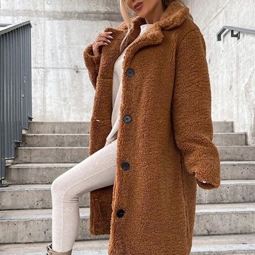 Anika | Warmer Teddy-Mantel für Damen
