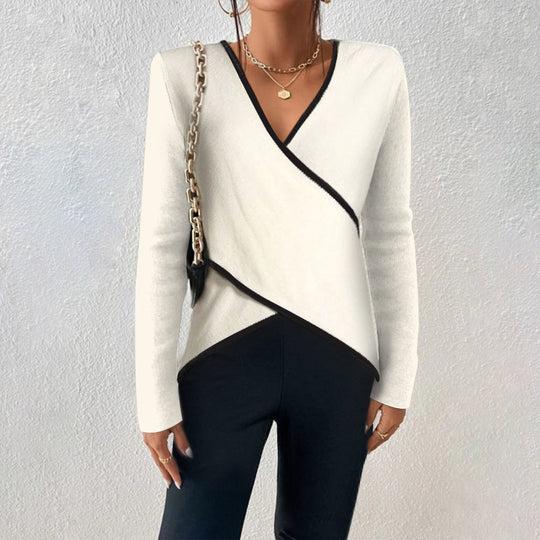 Arzula | Eleganter V-Ausschnitt-Pullover für Damen