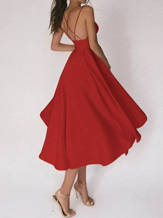 Asena | Klassisches V-Ausschnitt Kleid für Damen
