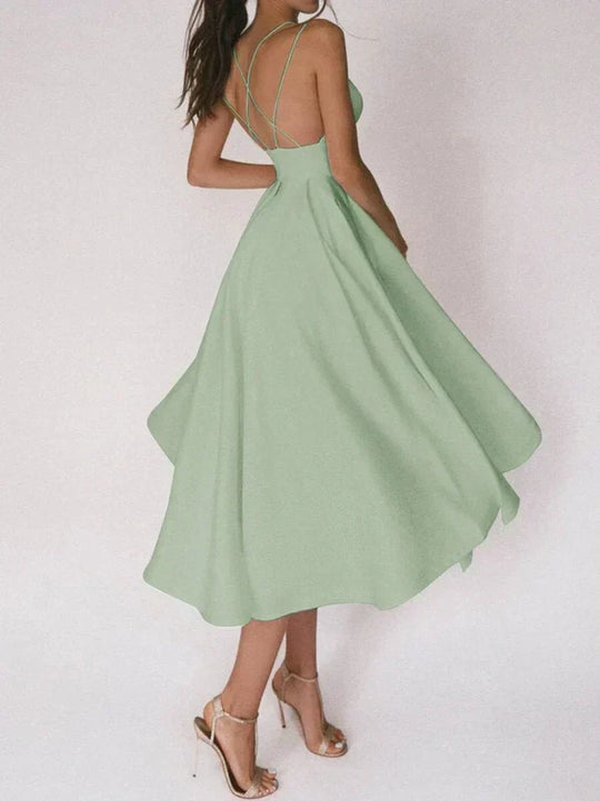 Asena | Klassisches V-Ausschnitt Kleid für Damen