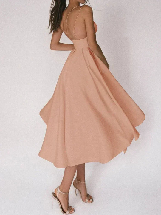 Asena | Klassisches V-Ausschnitt Kleid für Damen