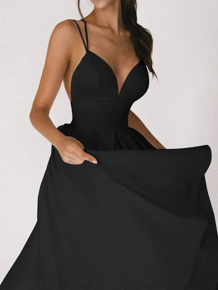Asena | Klassisches V-Ausschnitt Kleid für Damen