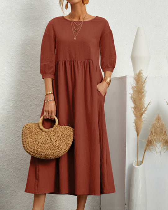Auguste | Fließendes Langkleid für Damen