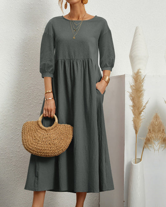 Auguste | Fließendes Langkleid für Damen