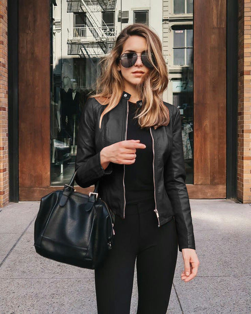 Aure | Slim-Fit Lederjacke für Damen