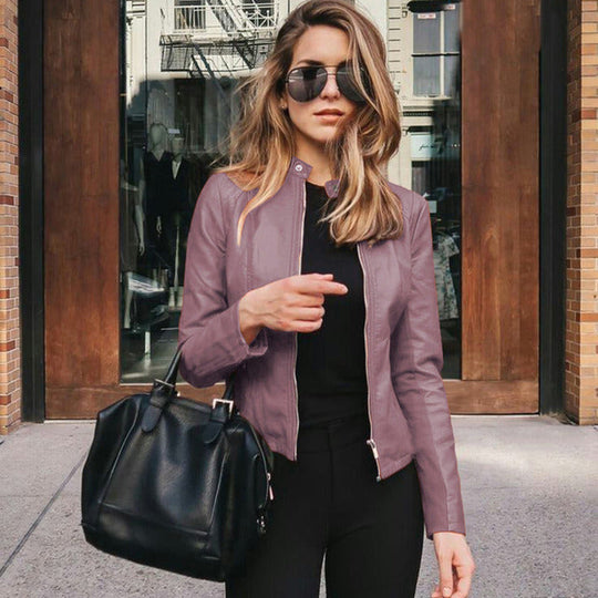 Aure | Slim-Fit PU-Lederjacke für Damen