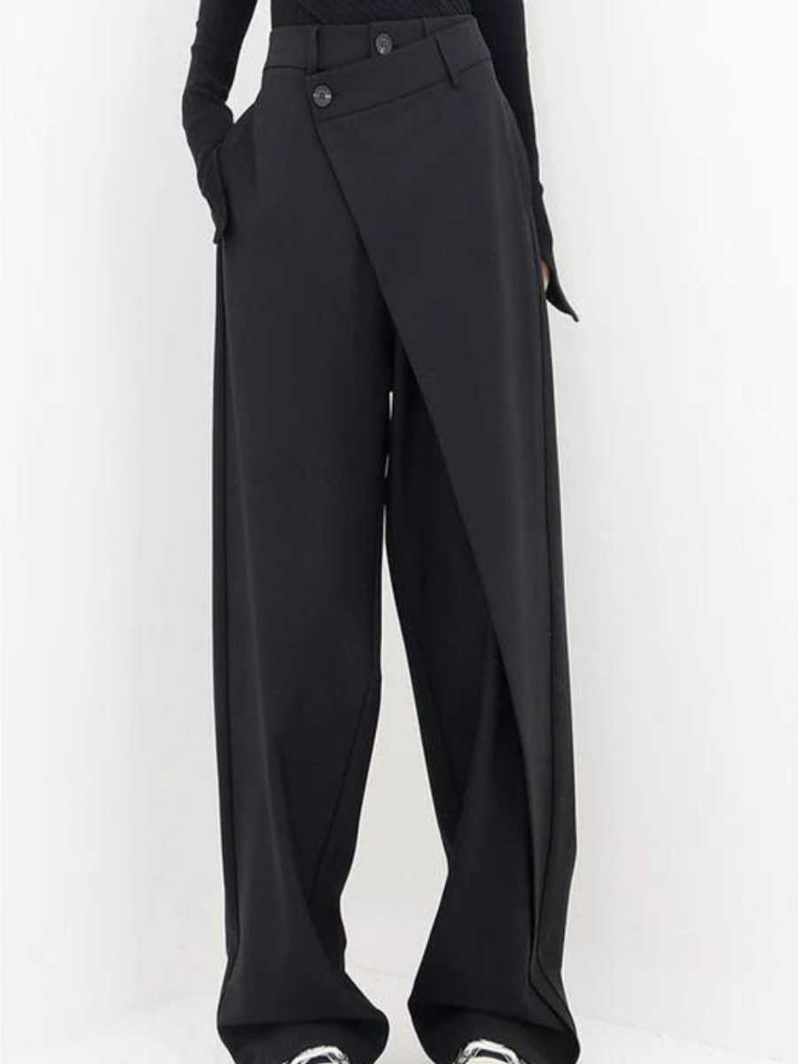 Aurélie | Asymmetrische Weitbein-Hose für Damen