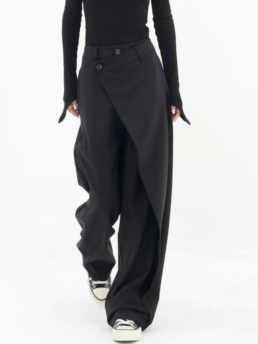 Aurélie | Asymmetrische Weitbein-Hose für Damen