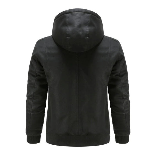 Aurelius | Kapuzenlederjacke für Herren