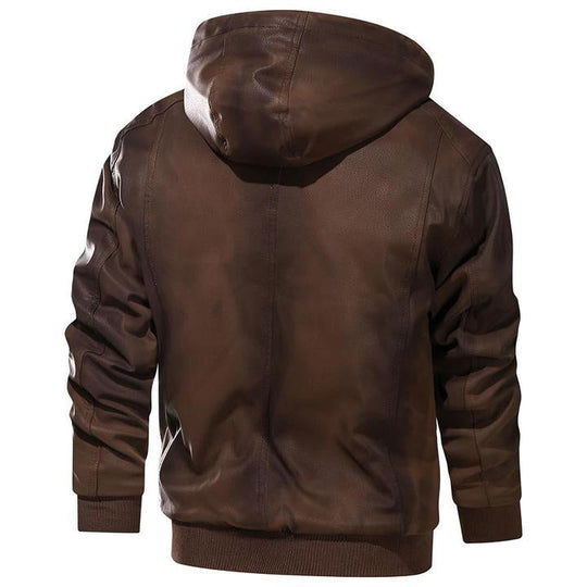 Aurelius | Kapuzenlederjacke für Herren