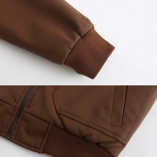Aurelius | Kapuzenlederjacke für Herren