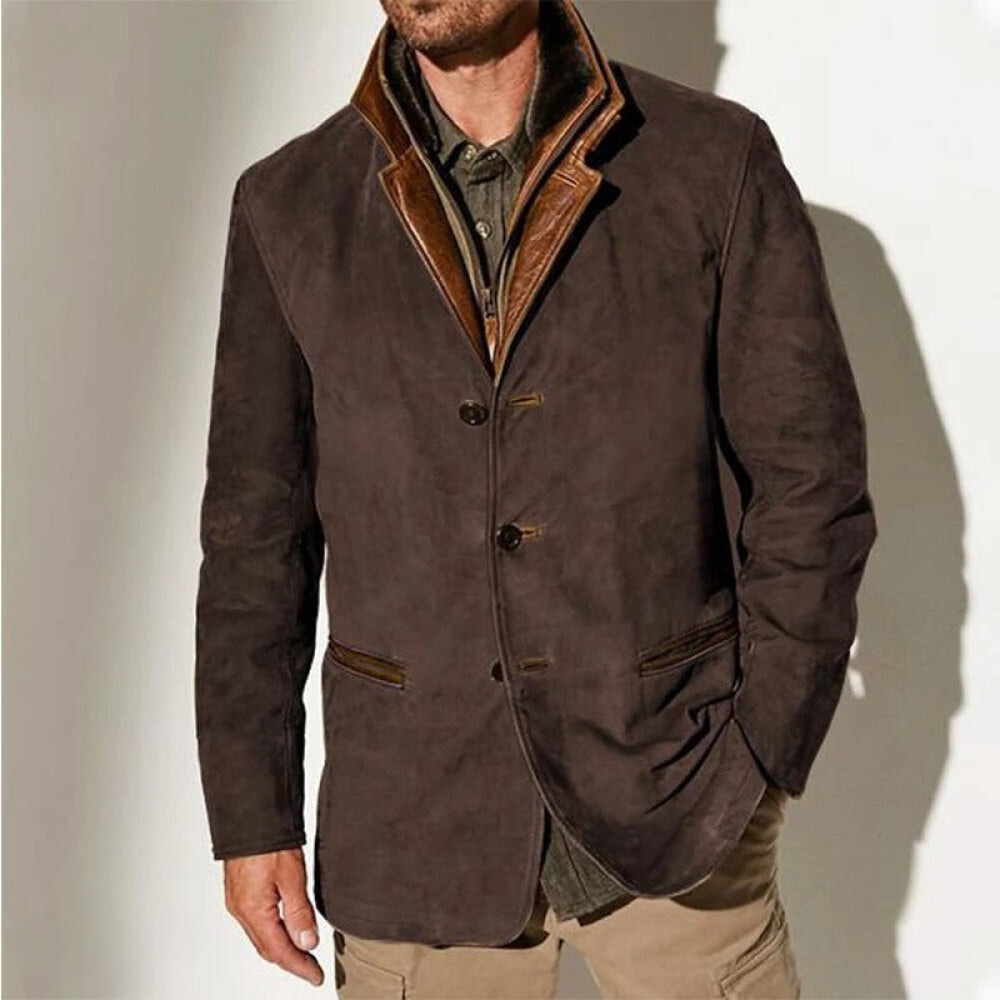 Axelbert | Retro PU-Lederjacke für Herren