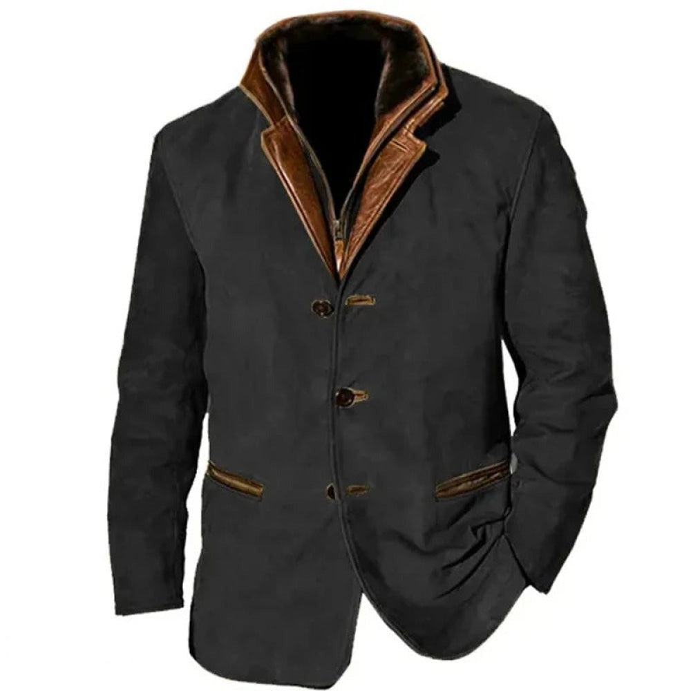 Axelbert | Retro PU-Lederjacke für Herren