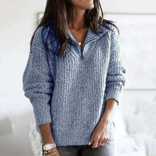 Ayanna | Trendiger Halbreißverschluss-Pullover für Damen