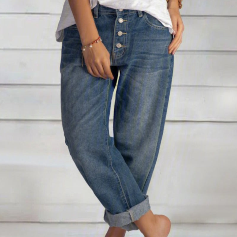 Ayleen | Trendige Weitbein-Jeans für Damen