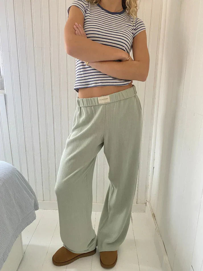 Baggy Freizeithose mit Elastischem Bund für Damen
