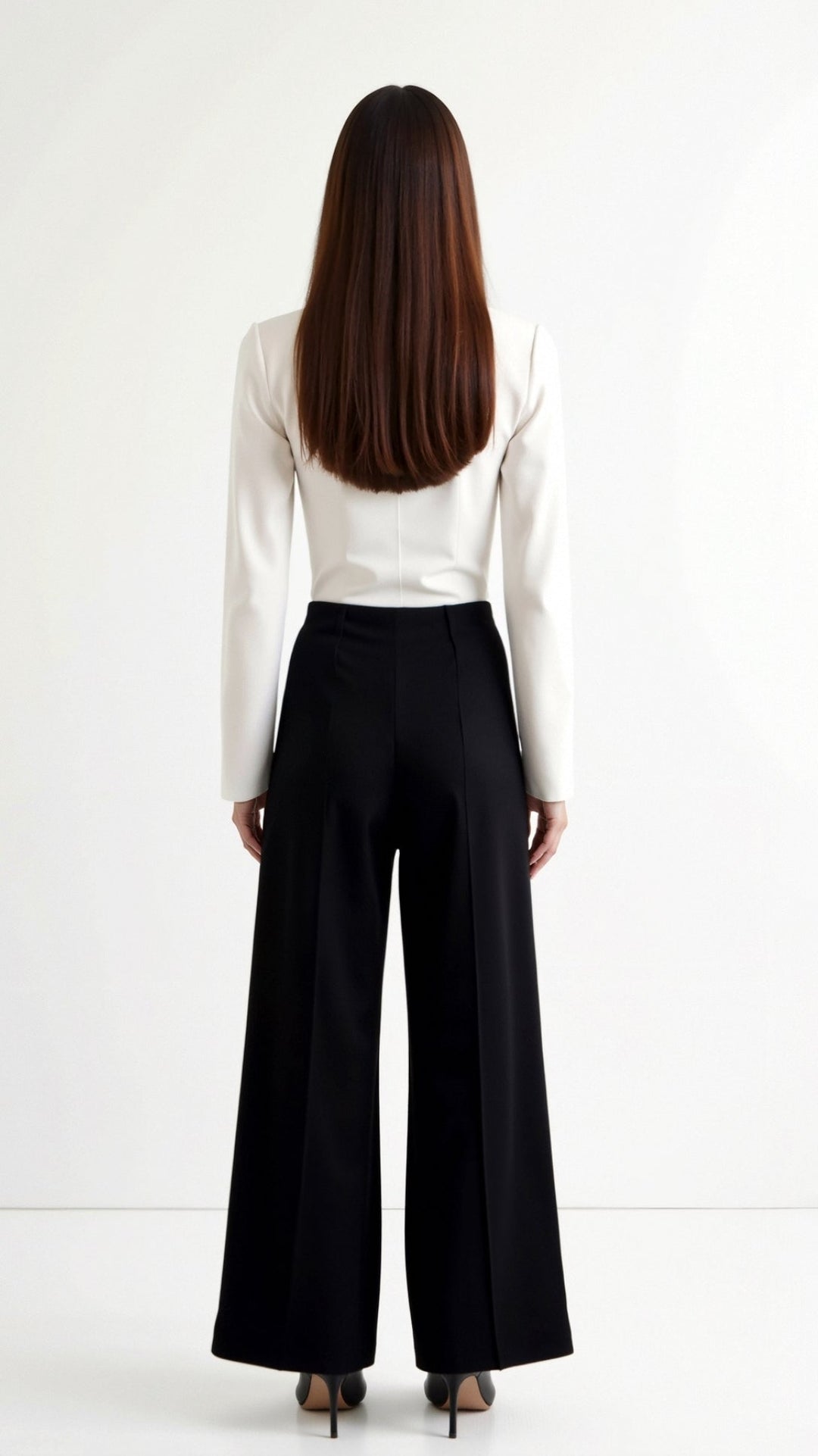 Baggy Hose mit Mittelhohem Bund für Damen