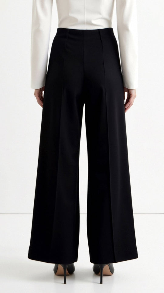 Baggy Hose mit Mittelhohem Bund für Damen