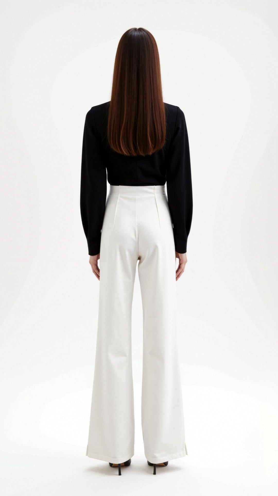 Baggy Hose mit Mittelhohem Bund für Damen