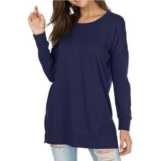 Baggy Pullover für Damen mit Entspannter Passform