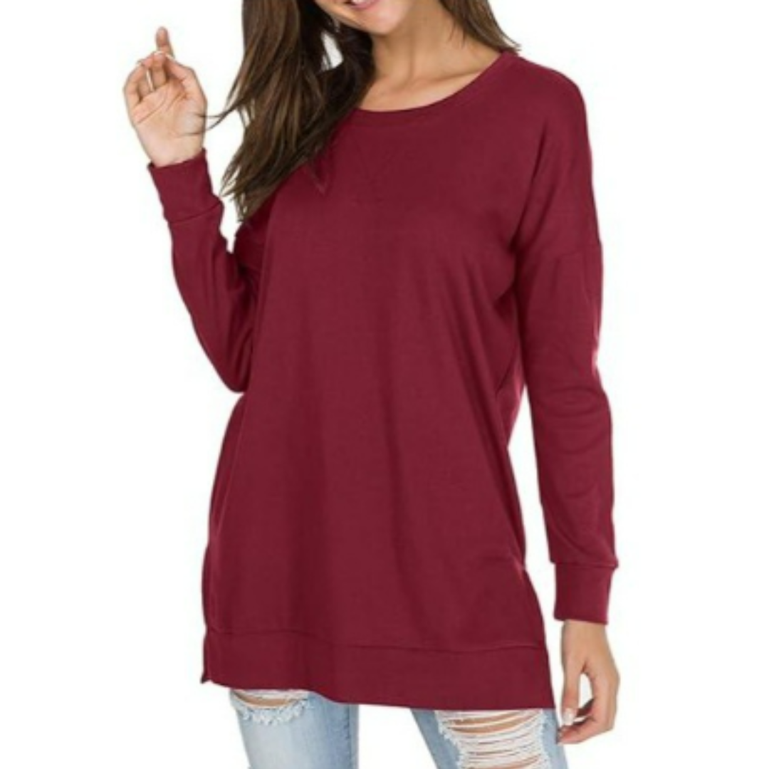 Baggy Pullover für Damen mit Entspannter Passform