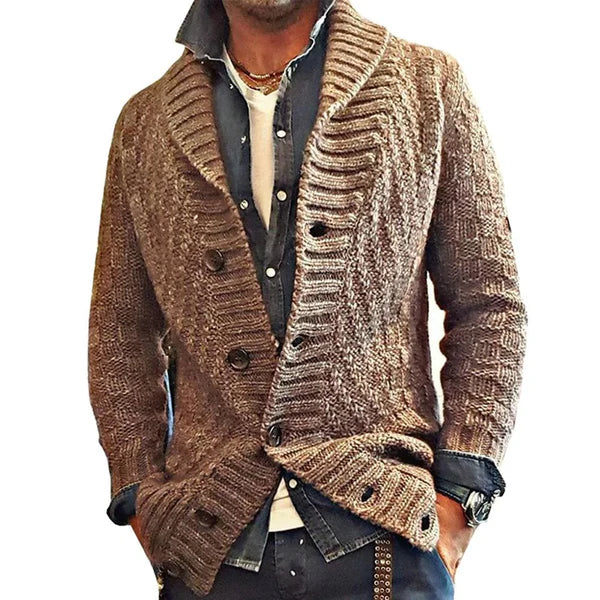 Baldina | Klassischer Cardigan mit Revers für Herren