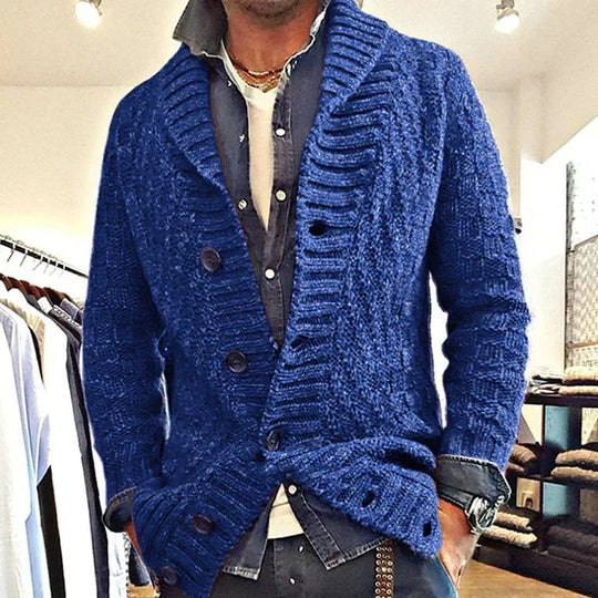 Baldina | Klassischer Cardigan mit Revers für Herren