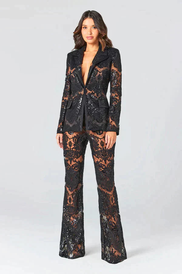 Bärbel | Blazer und Mesh-Hose für Damen