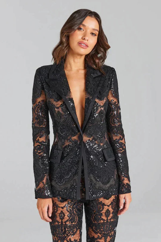 Bärbel | Blazer und Mesh-Hose für Damen
